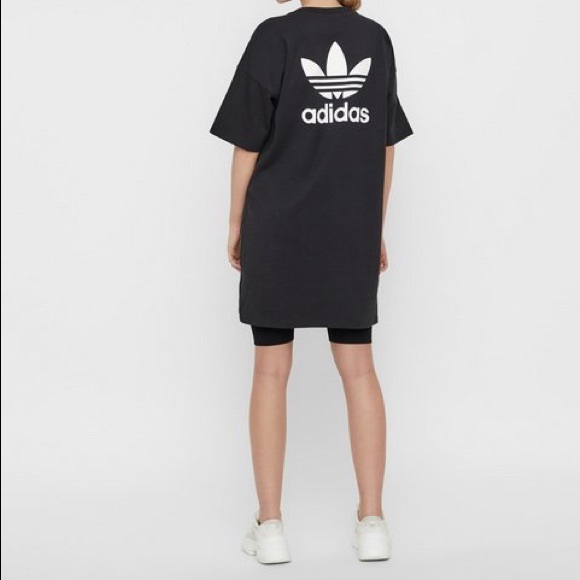 ♥️SOLD♥️Adidas Originals Black Trefoil Shirt Dress - Picture 8 of 8